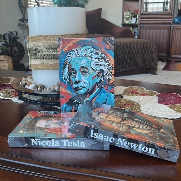 Brand New Decorative Coffee Table Books Home Decor Blank Journals Scientists - Picture 2 of 14